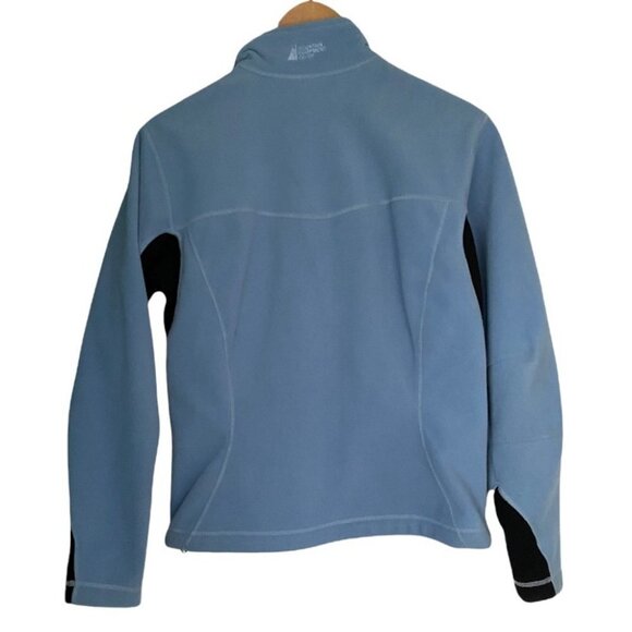 Mec Fleece Zip Up Jacket Blue with Black Accents Womens Size Medium - Picture 2 of 8